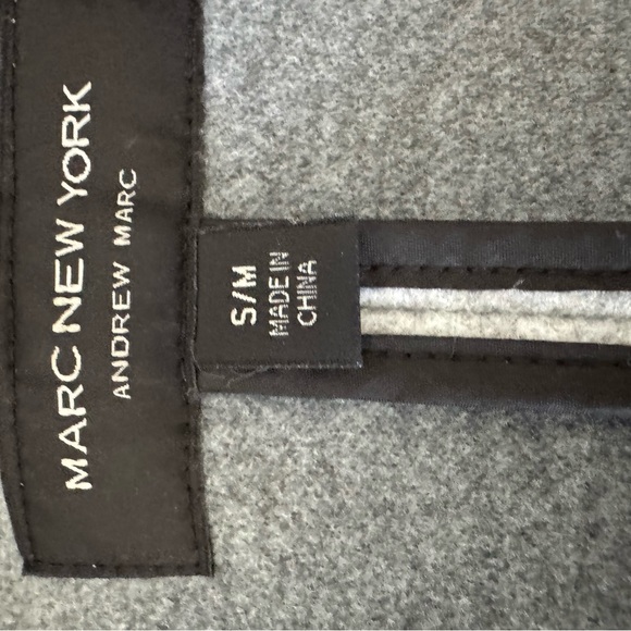 Marc New York Light Gray Women's Open Cape with Black Trim - Picture 7 of 7